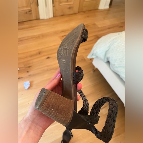 Browns - Black Leather Sandals - Picture 8 of 9